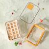 Press-Release Ice Cube Tray with Lid Food-Grade Silicone Popsicle Mold for Freezer Leak-Proof Stackable Ice Maker for Home Party