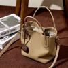 Genuine Leather Women Bucket Bag Luxury Designer Handbags  Cowhide Women's Shoulder Bags Fashion Crossbody Bag