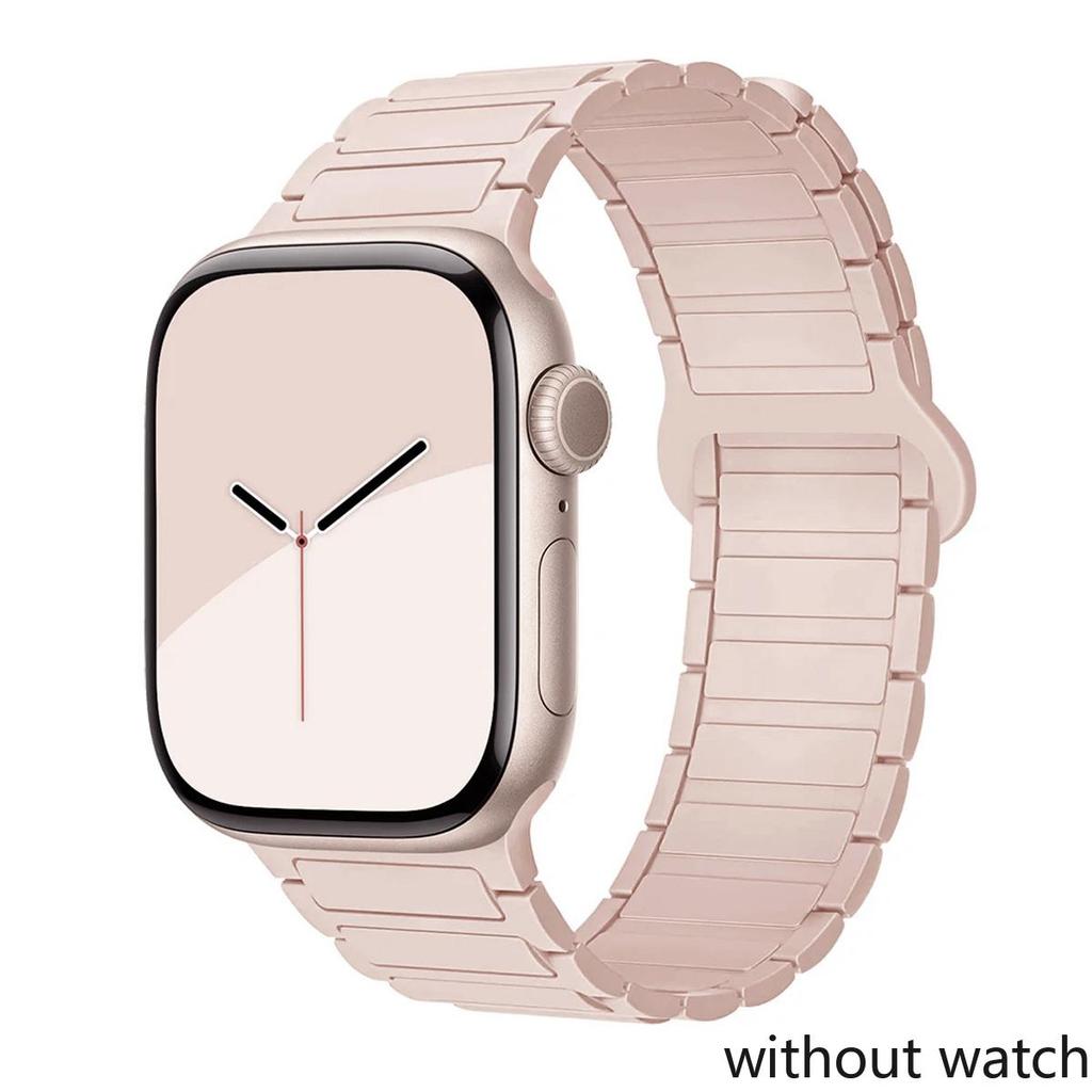 Magnetic Silicone Strap for Apple Watch Band Series 10 9 8 7 6 SE 46mm/42mm 44mm 45mm 41mm 38 40mm iWatch Ultra 2 49mm Bracelet