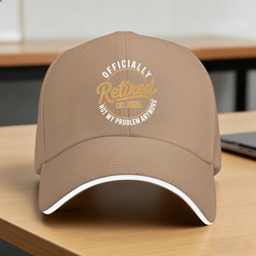 Retirement Retired Not My Problem Anymore Sun Baseball Cap Summer Y2K Cute For Unisex-Teens Tennis Skate Snapback Cap