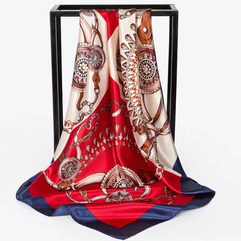 90 Large Silk Scarf for Women - Spring/Autumn Korean Style Satin Neckerchief, Mother's Day Gift
