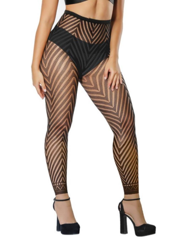 

Black Fishnets Long Socks Women Sexy Fishnet See Through Slim Ankle-length Tights Hottie Black Vintage Style Jacquard Pantyhose One Size чёрный