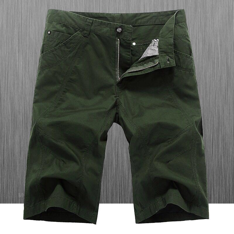 

Summer Men S Cotton Casual Plus Size Shorts Youth Tooling 40 зелений
