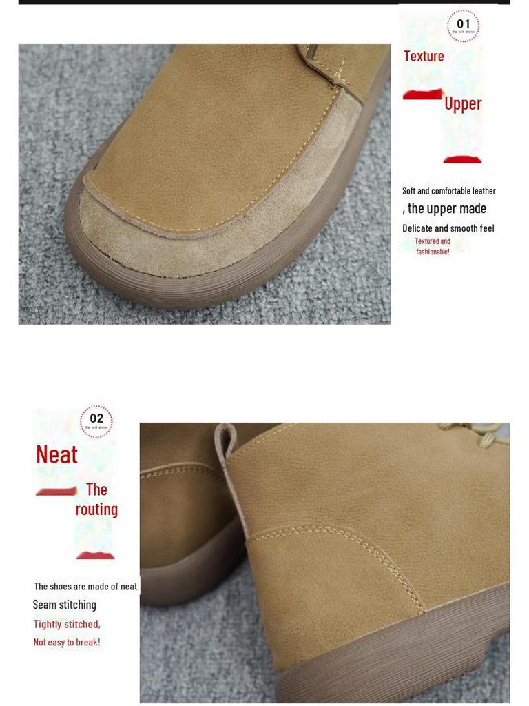 Men's British Style Martin Boots - New Winter Non-Slip Retro Cowhide Loafers