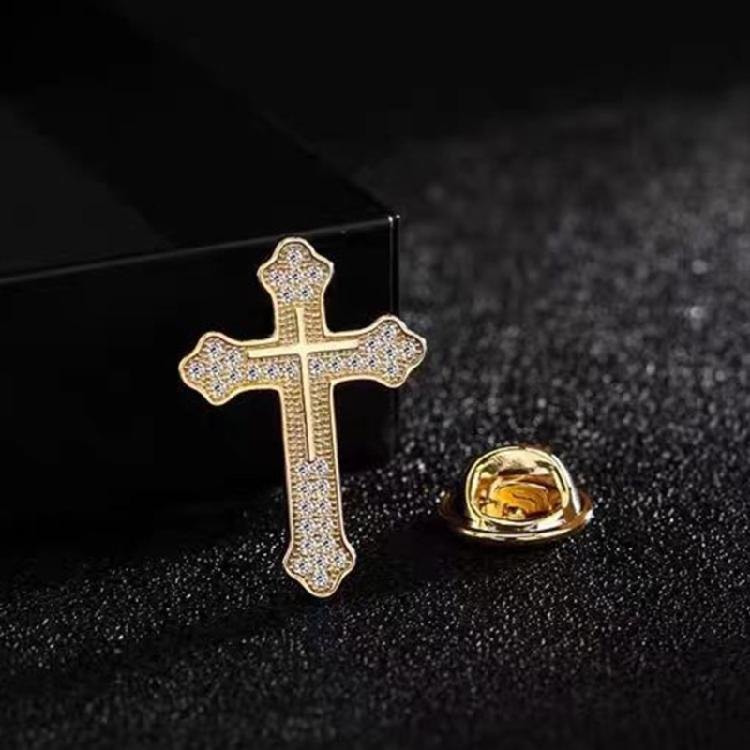 Creative Men's Crosses Suit Pin Sophisticated Men's Suit Brooch Accessory Crosses Lapel Pin For Special Event