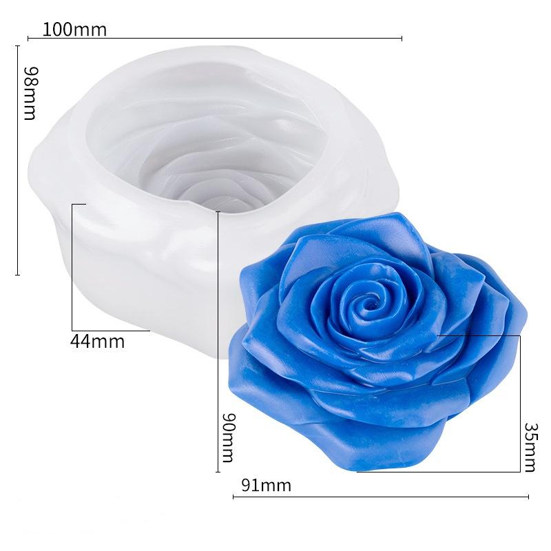 Flower Candle Silicone Mold DIY Realistic Blooming Lotus Rose Beautiful Silicone Mold Warm Home Decoration
