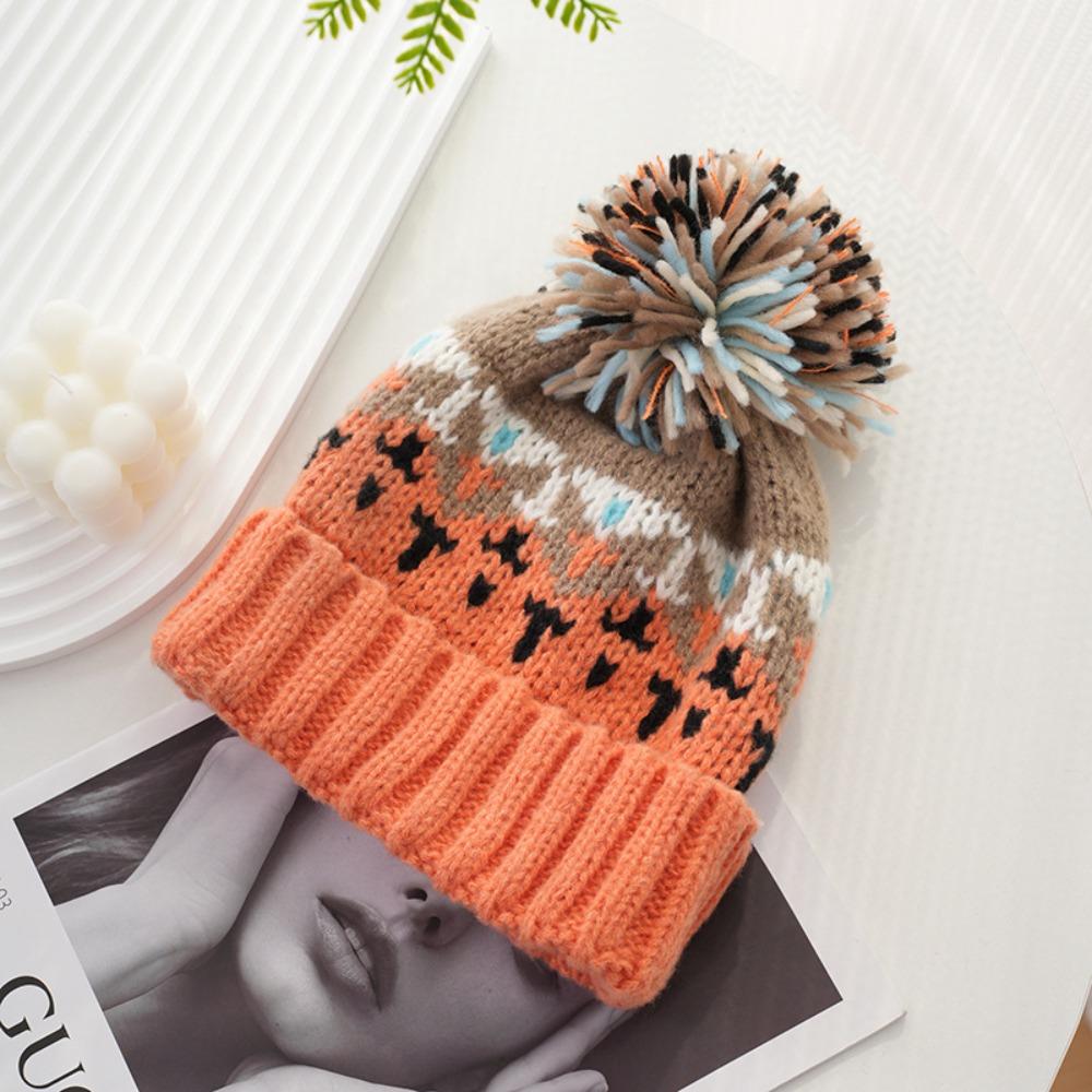 Windproof Women Beanie Hats Korean Cashmere Bonnets Casual Winter Knitted Hats  Girls