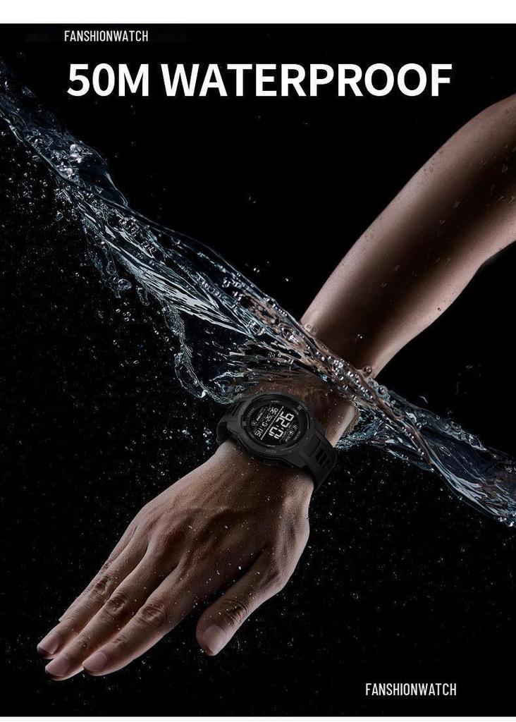 SMAEL Men's Outdoor Sports LED Watch - Waterproof, Multifunctional with Night Light