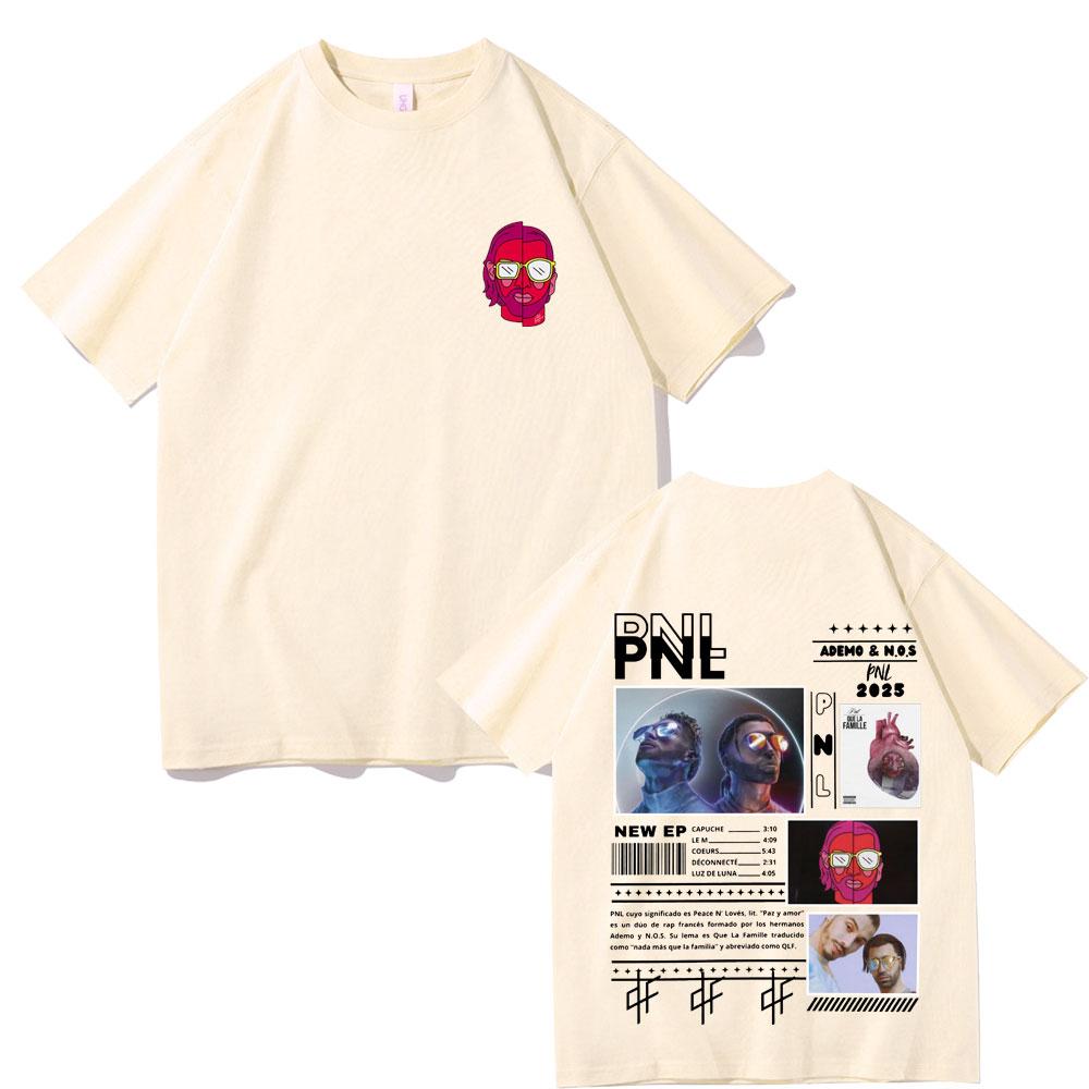 French Rap Band PNL Album Le Monde Chico 2025 Graphic T Shirt Unisex Women Hip Hop Fashion Short Sleeve Oversized Tshirt Streetwear