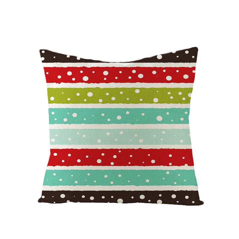 Home Polyester Pillow Cover Cartoon Digital Print Christmas Cushion Cover Living Room Sofa Cushion Cover