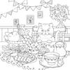 A Dreaming Cat's Floral Journey Adult Coloring Book