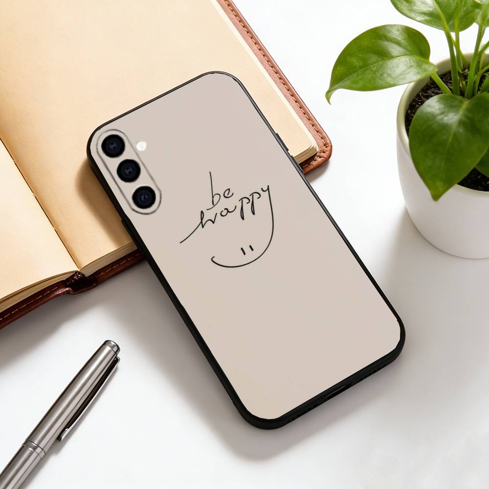 Minimalist Phone Case Black Silicone Soft For Samsung Galaxy A73,A72,A71,A70,A53,A52,A51