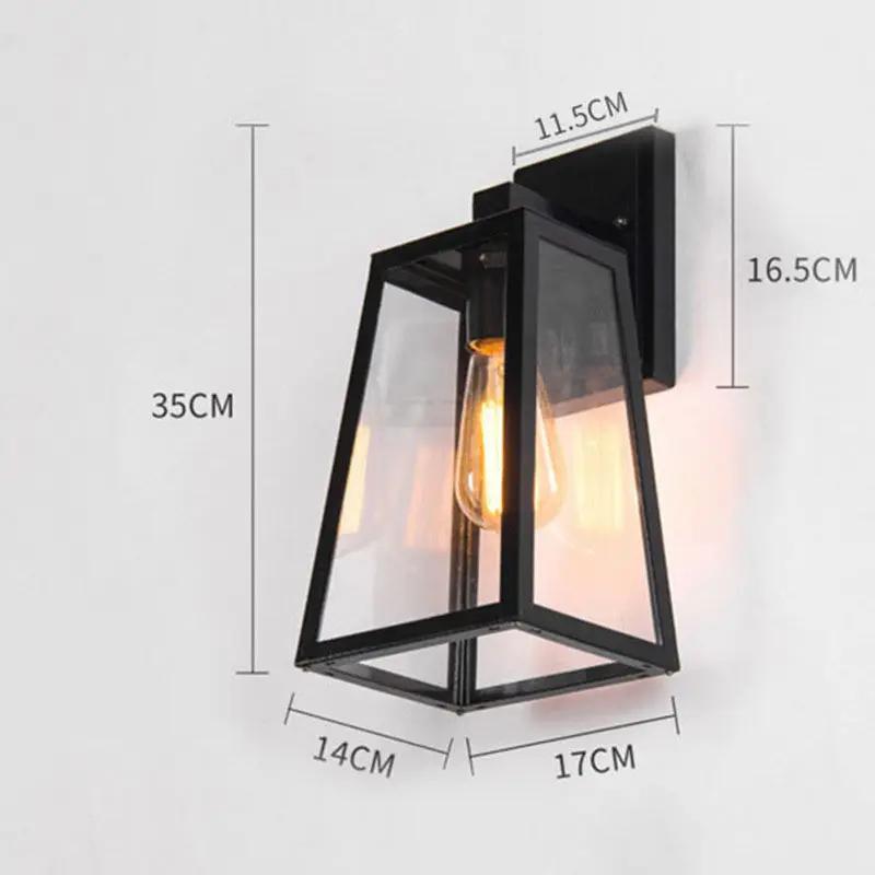 Retro Outdoor Waterproof Wall Lamps Lampshade with Iron Acrylic Minimalist Outdoor Corridor Corridor Light E27 Screw Wall Light