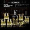 Crystal Glass Whiskey Set Gold Embossed Creative Western Wine Bottle Wine Glass Bar Household Utensils