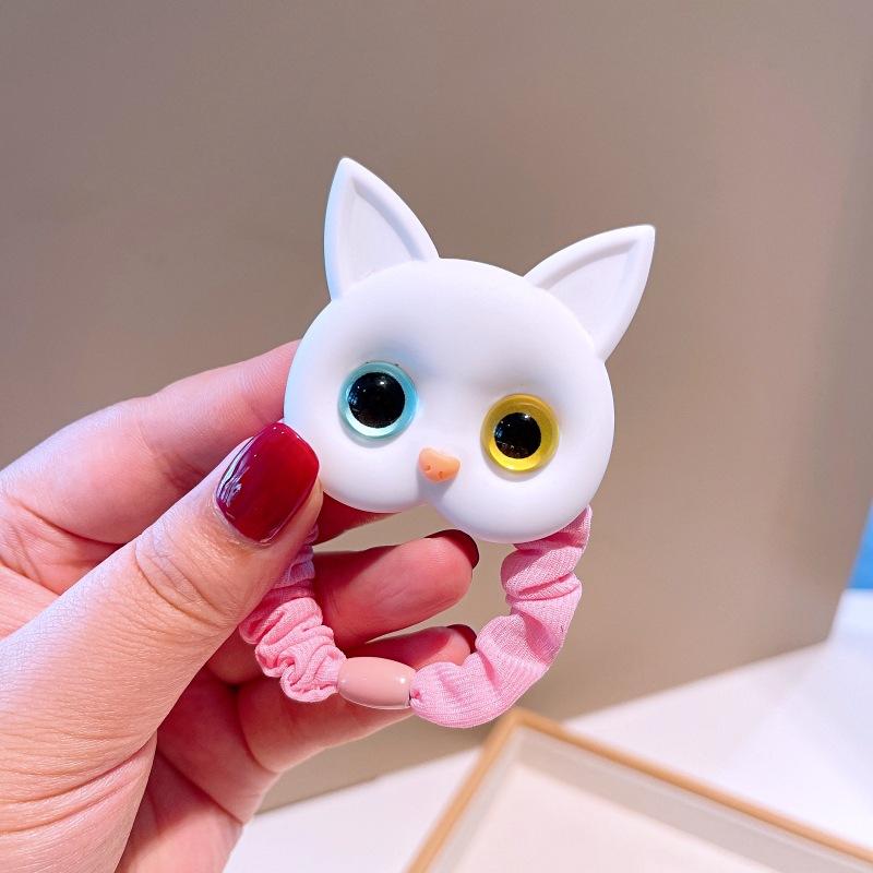 Nuovi elastici per capelli carini a forma di gatto per donna, elastici per capelli, copricapi coreani per bambini, per bambine, adorabili accessori per capelli, ornamenti