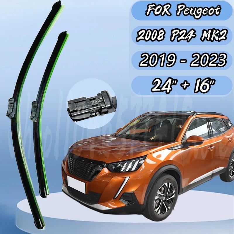 

Front Wiper Blades Set For Peugeot 2008 P24 MK2 2019 - 2026 Windshield Windscreen Window Brushes 24 16 Silent upgrade