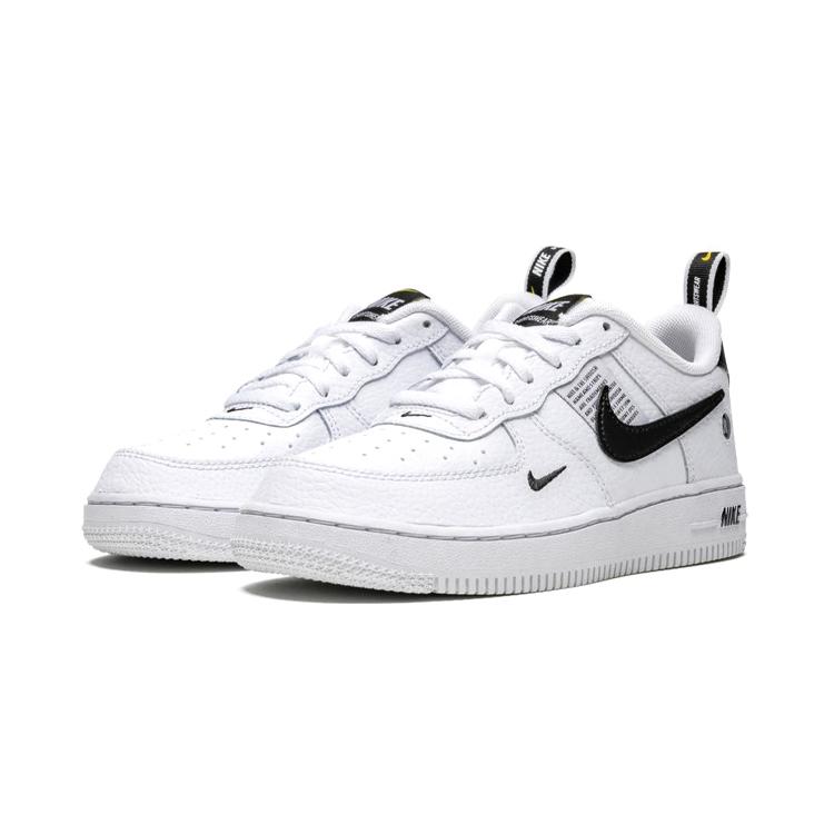 New Nike Air Force 1 Low Utility White Black PS AV4272-100