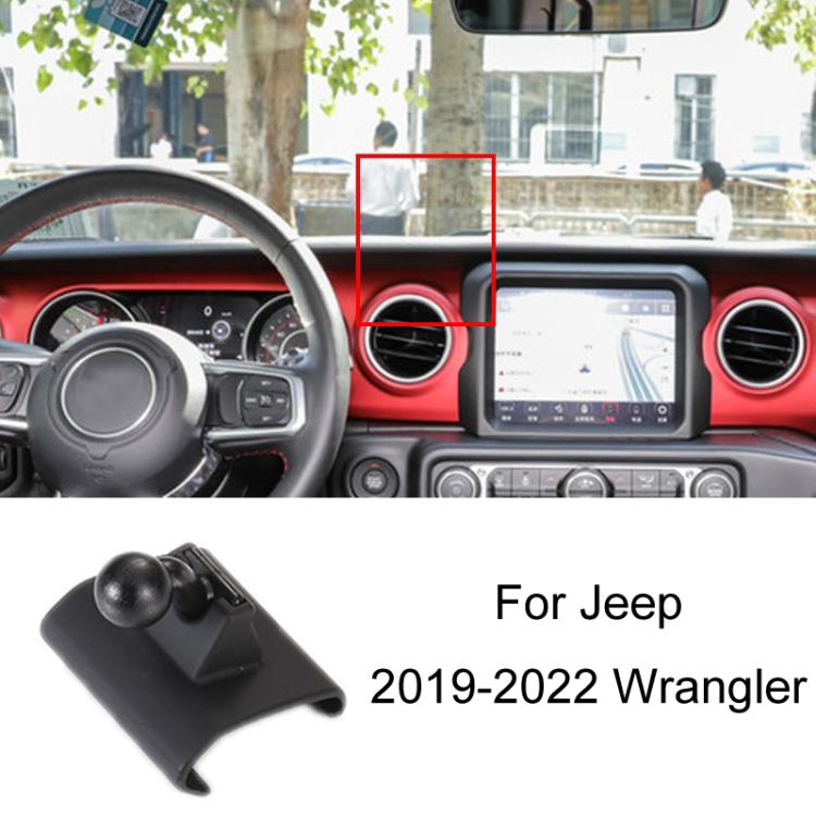 

For Jeep Left Driving Car Special Mobile Phone Navigation Bracket Base 19-22 Wrangler