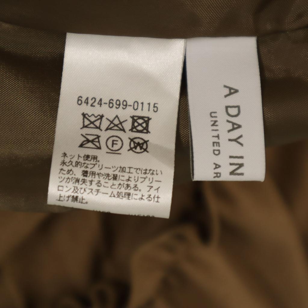 A day in the life UNITED ARROWS Long length Pleated skirt Brown Teared Women Used