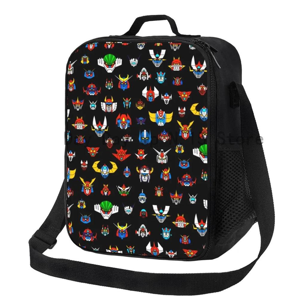 Ufo Robot Logo Insulated Lunch Bag for Women Goldorak Grendizer  Cooler Thermal Bento Box Beach Camping Travel