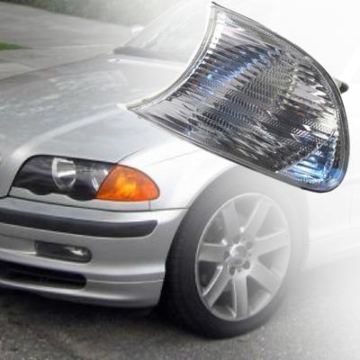 Turn Signal Light Cover Waterproof Replacement White Left Right Professional Corner Lights Shell 63126904307 63126904308 for BMW E46 98-01 Two Door