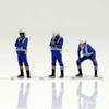 Figreal 1/64 Police Motorcycle Officer 001 Set of 3