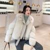 New Whole Leather Imitation Fox Fur Imitation Fur Jacket Women's Fashion Locomotive Short Light Coat Pink