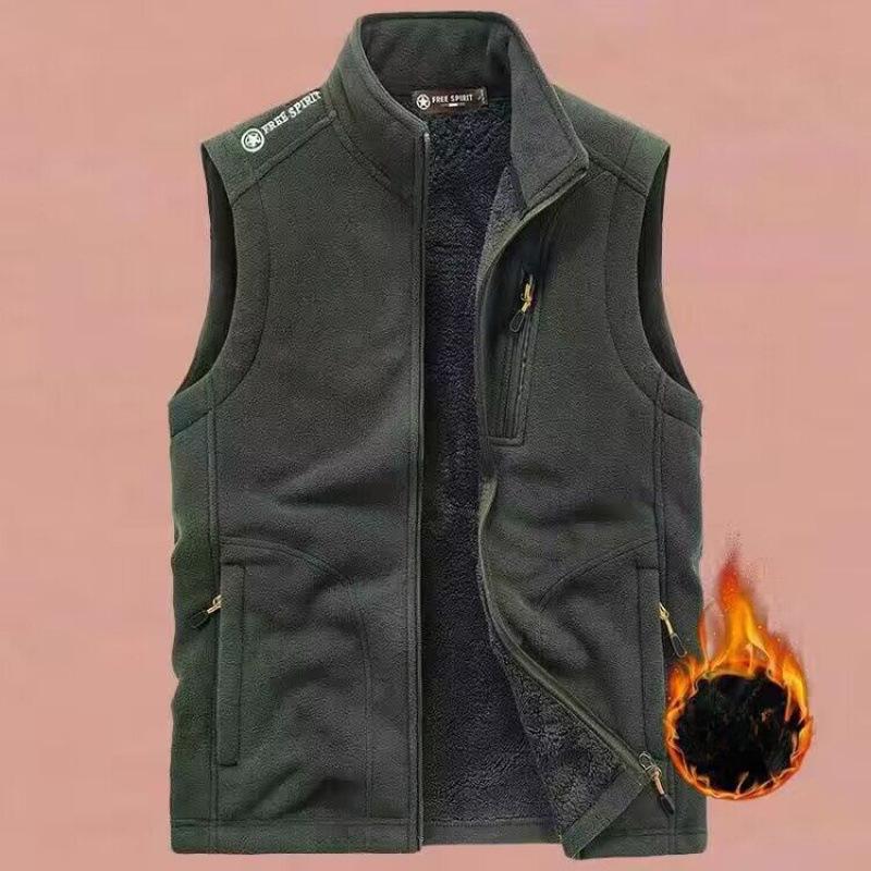 Uformell Vest Herre Vår og Høst Fleece Ermeløs Fleecevest Utendørs Fleecevest Vest Vest Vest Sportsjakke
