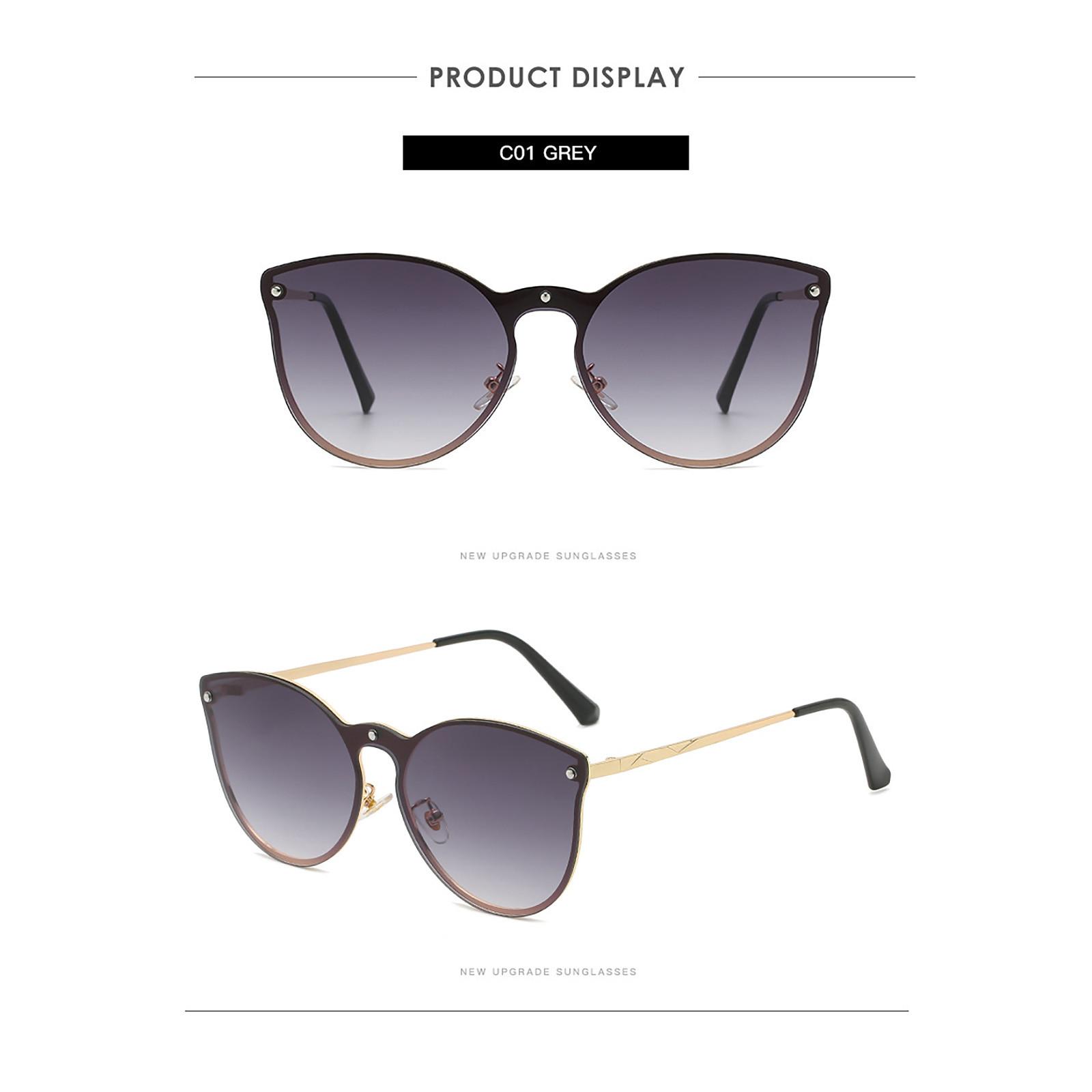 

Взрослые солнцезащитные очки Винтажные овальные УФ Зеркальные градиентные солнцезащитные очки One Size