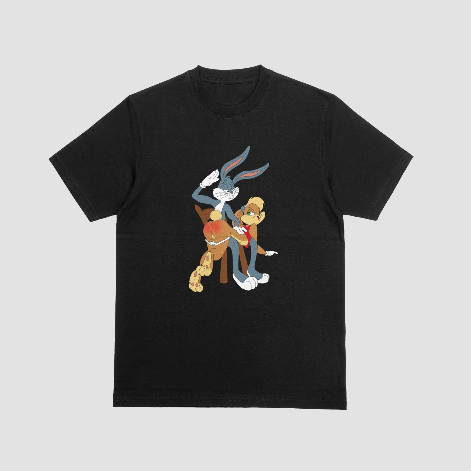 Bugs Bunny Spank Rude Cartoon Tshirt Comedy Looney Tunes Naughty Joke Tee 056 S