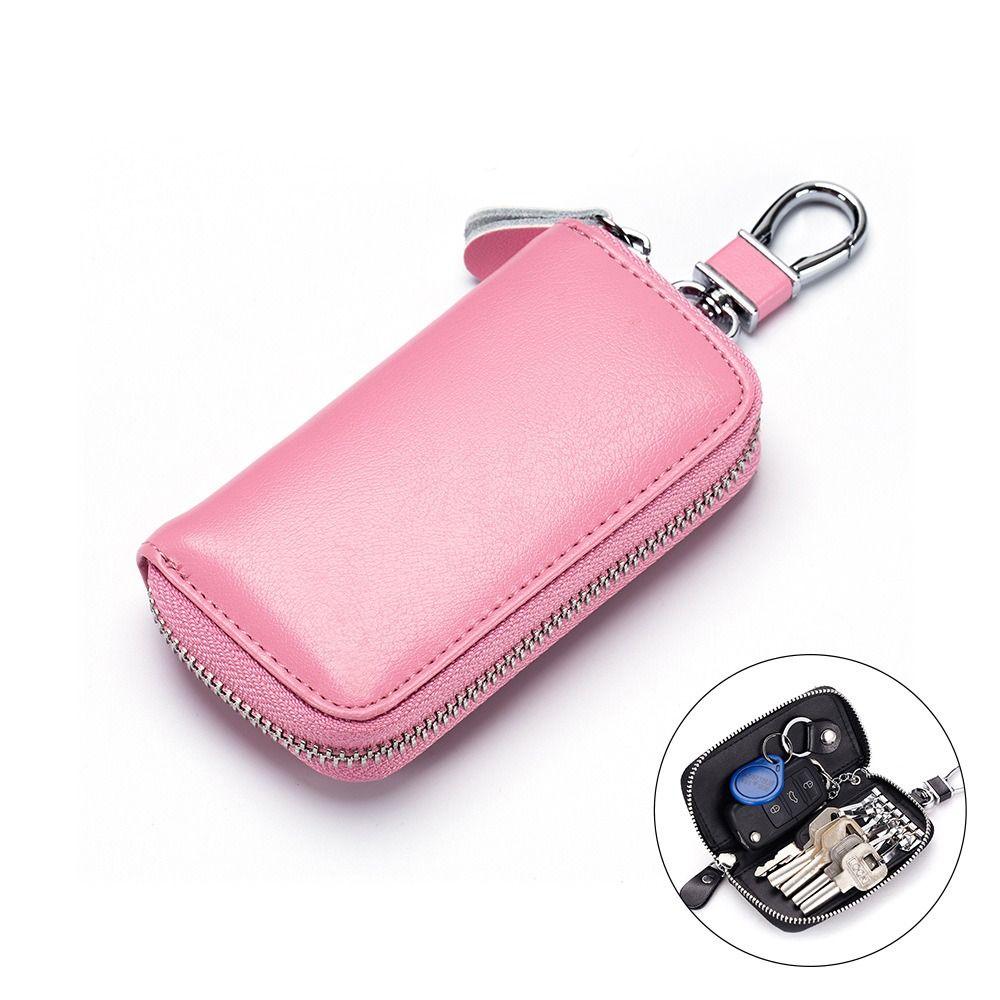 Mini Purse Genuine Leather Key Bag Zipper Car Key Case Key Holder Organizer Pouch  Men Women