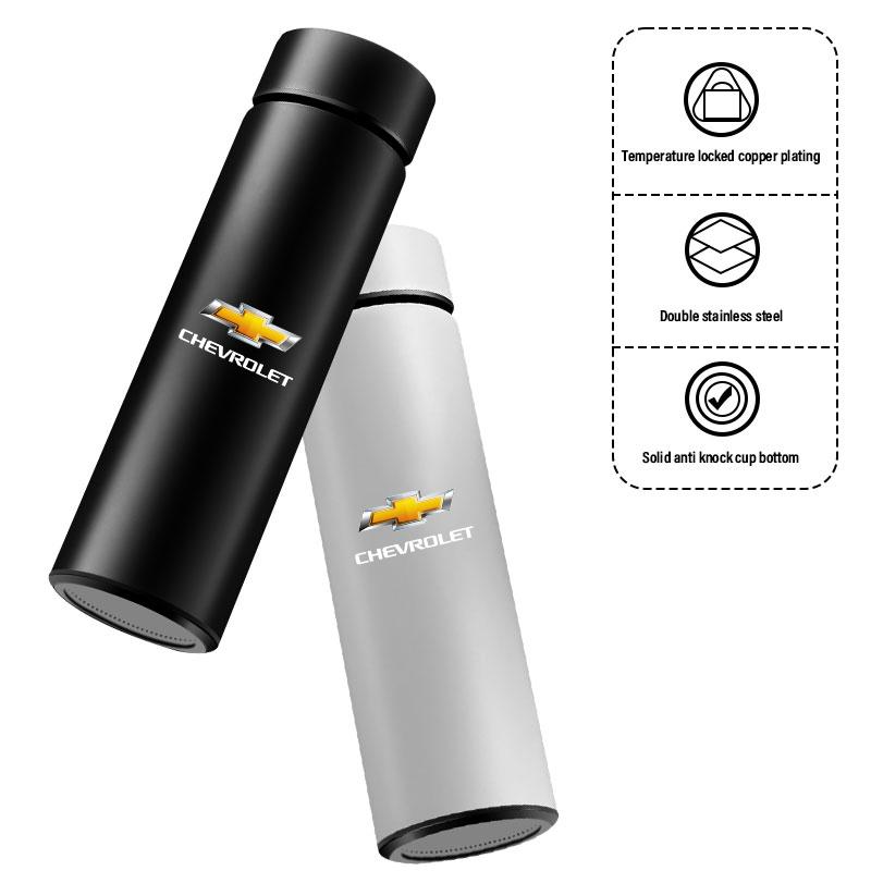 Car Smart Thermos Bottle With Temperature Display Coffee Cup For Chevrolet Captiva Colorado Cruze Spark Malibu Car Accessories
