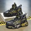 2025 spring new children's sports shoes leather waterproof boys basketball shoes lightweight shock-absorbing primary school running shoes