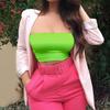 Off Shoulder Sleeveless Exposed Navel Tube Top Summer Sexy Chest Wrap Crop Top Female Clothing