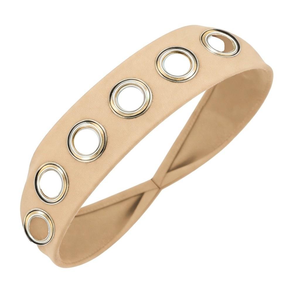 Grommet Hollowed Out Eyelets Headband Cashew Pattern Punk Headwrap Yoga Elastic Hair Band Sports