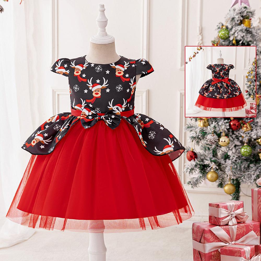 Wedding Flower Girls Dress Toddler Baptism 7st Birthday Dress Baby Girl Clothes Princess Wedding Party Kids Dress