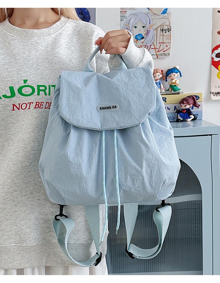 High-End Rucksack für Damen im koreanischen Stil, niedlich, leicht mit Kordelzug, für Pendler und Ausflüge
