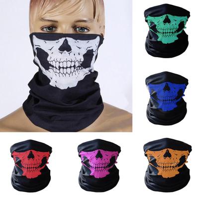Halloweenska lebka Cyklistický nákrčník Outdoorový priedušný Ochrana pred slnkom UV Ľahký Muži Ženy Motocyklová ochrana tváre Štít Bandana Šatka