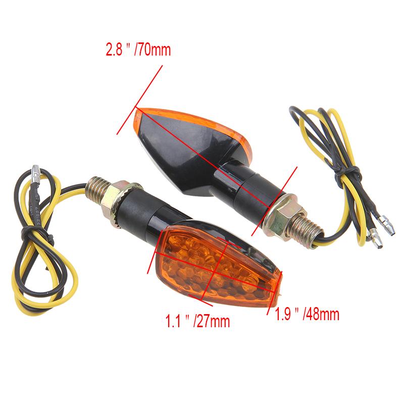 1 Pair Universal 12V Motorcycle LED Turn Signal Indicator Lights Blinker Lamp for Motorbike Scooter Quad Dirt Bike