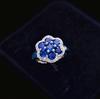 Fashion Jewelry Flower Ring Versatile Light Luxury Full Diamond Cultivation Ruby Emerald Women's Ring