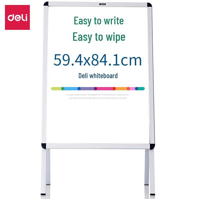 Deli 8790 Magnetic Vertical Whiteboard with Poster Frame