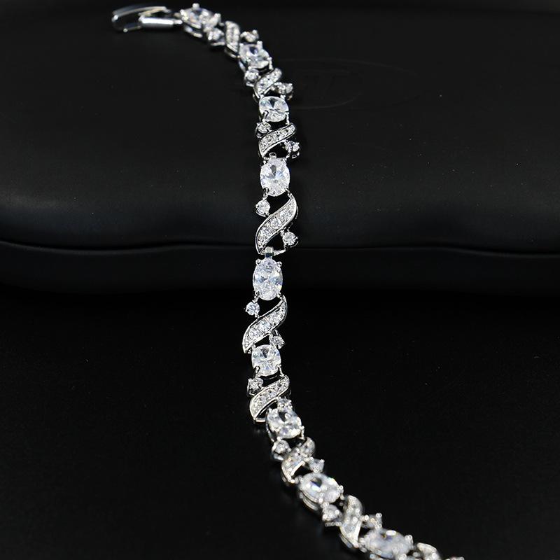 Korean Fashion Wedding Dress Zircon Bracelet Womens Sweet Birthday Gift