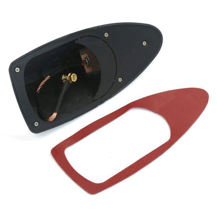 Antenne véhicule sourcing map rouge coller requin en forme de nageoire signal am/fm antenne