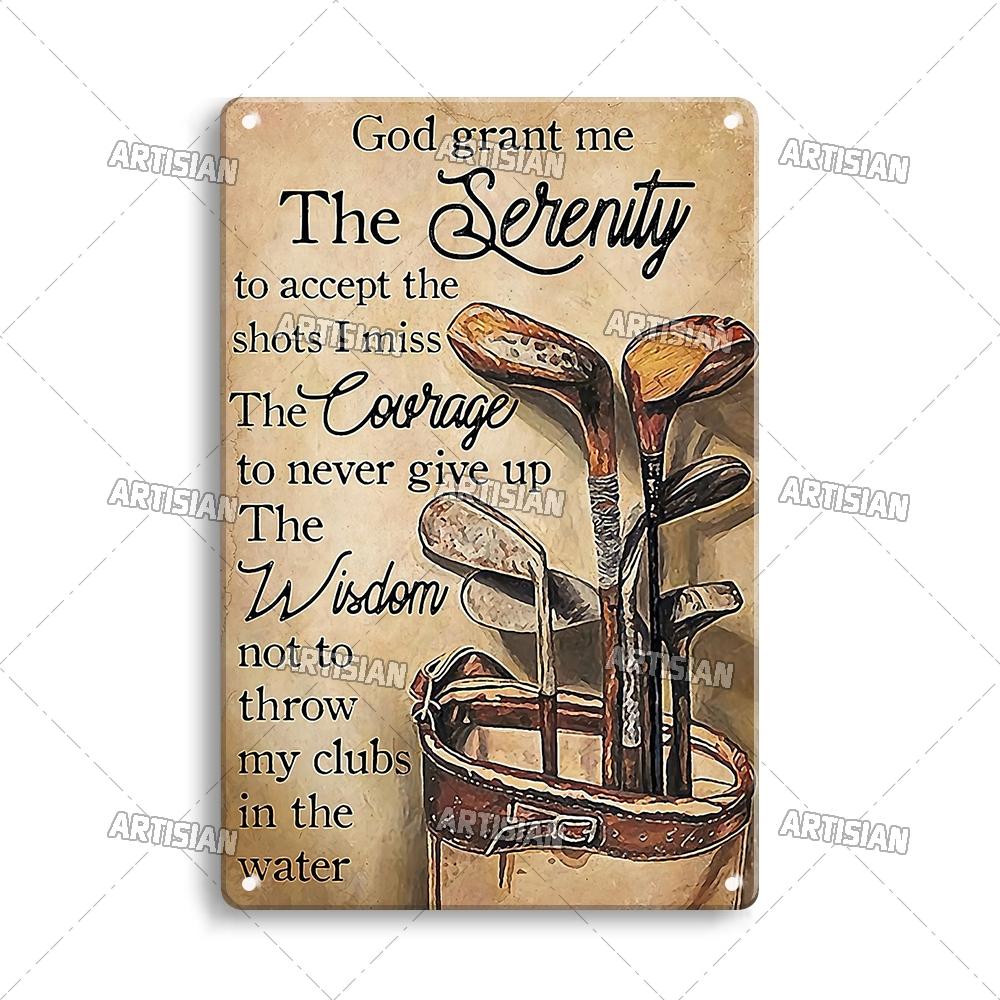 Artisian Sport Metal Plate Golf Tin Sign Vintage Decorative Poster Wall Decor Garage Bar Pub Club Hotel Kitchen Home Man Cave