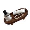 Natural Wood Jewelry Storage Tray Multipurpose Vanity Organizers Wooden Display Pedestal For Cosmetics And Fragrances