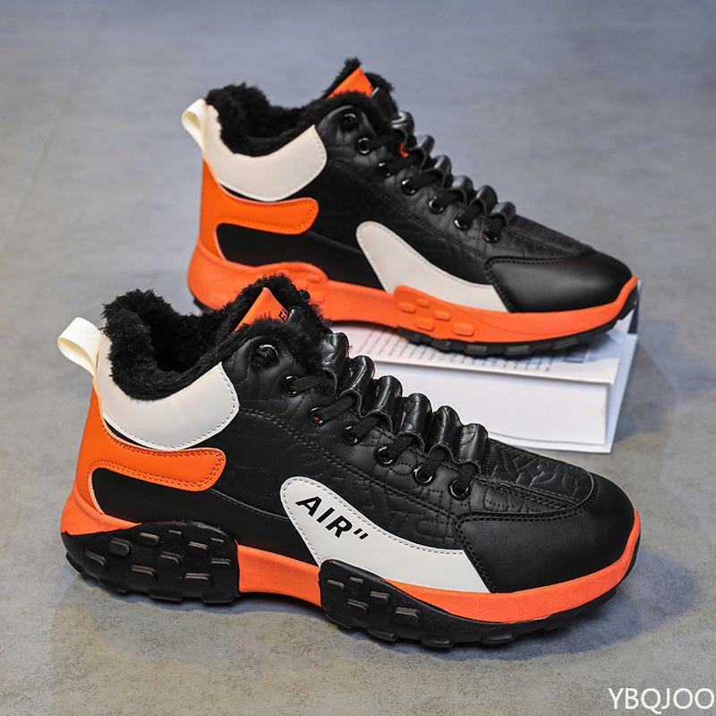 

Winter Men Fashionable Casual Running Shoes High Top Snow Boots Men Platform Warm Cotton Shoes Male Thick Sneakers 39