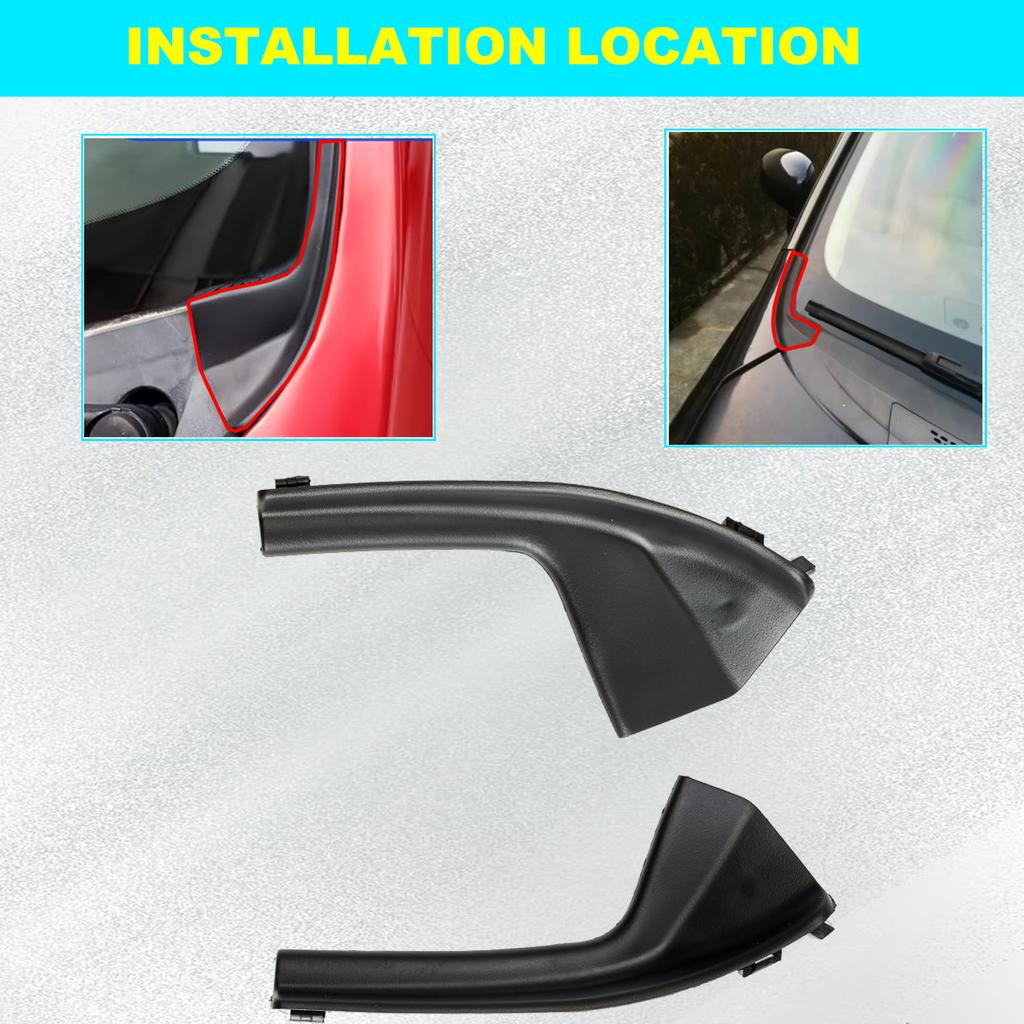 Car Front Side Windshield Cowl Grille Outer Cover Extension Trim For Nissan Versa Sedan Hatchback Tiida 2007 2008 2009 2010-2012