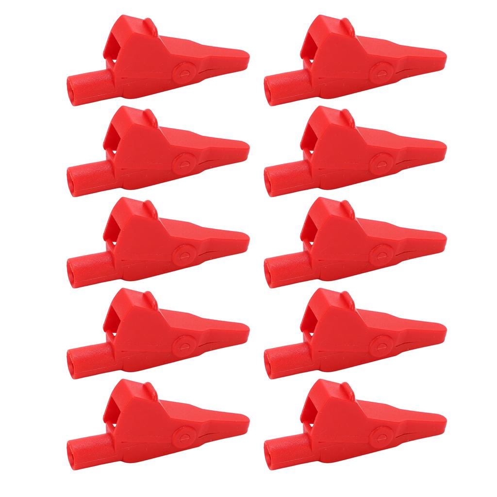 10Pcs J.60032 Banana Test Clip   Enclosed Electrical Test Clips with 4mm   for Electronic Instruments