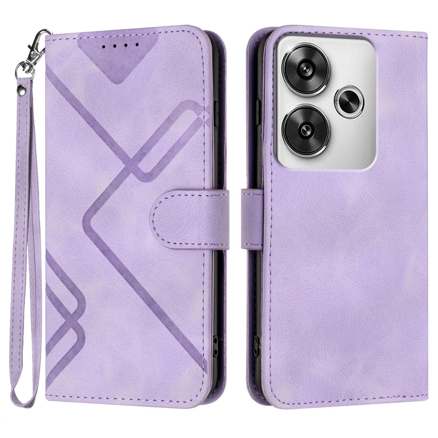 

YX0040 For Xiaomi Redmi Turbo 3 5G/Poco F6 5G Case Wallet PU Leather Phone Cover Light Purple