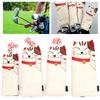 4pcs Waterproof PU Golf Headcovers Cute Cartoon Cat #1 #3 #5 UT Golf Club Protector